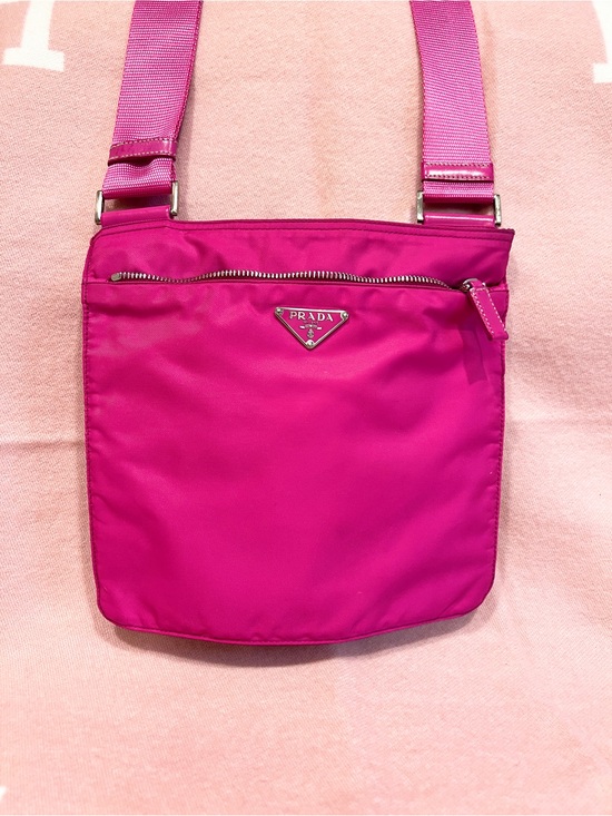 Prada Handbags - PRADA⭐️Authentic! Hot Pink Nylon Crossbody or shoulder Bag!